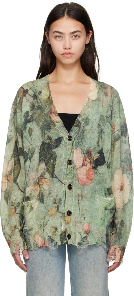 R13 Green Boyfriend Cardigan