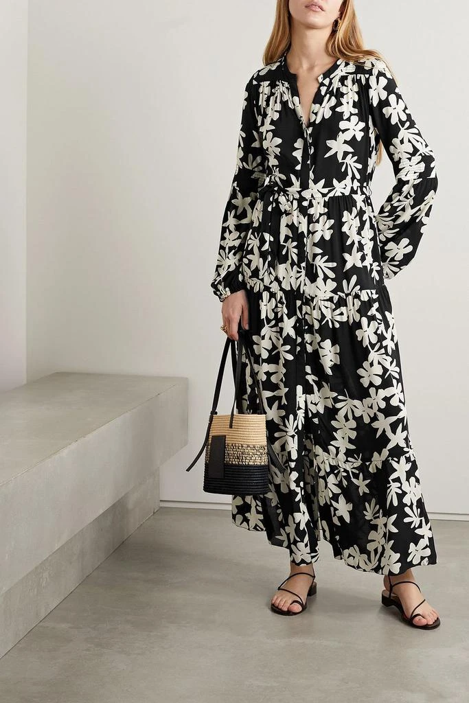 LEMLEM Sea floral-print crepe de chine maxi dress 2
