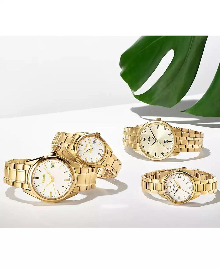 Bulova Men's Sutton Diamond-Accent Gold-Tone Stainless Steel Bracelet Watch 40mm 2