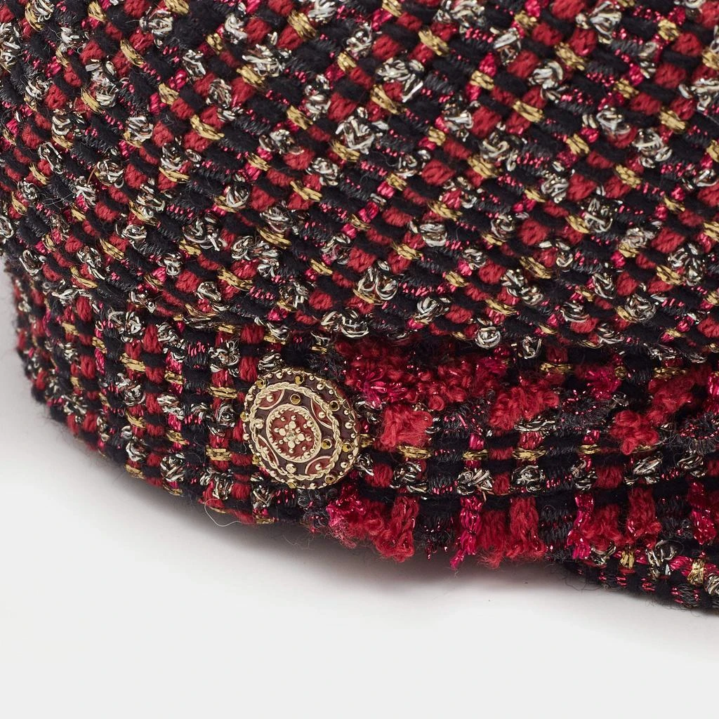 Chanel Chanel Multicolor Tweed Newsboy Cap S 4