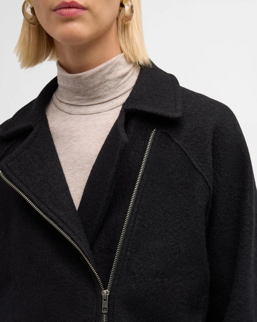 Eileen Fisher Zip-Front Boiled Wool Jacket 5