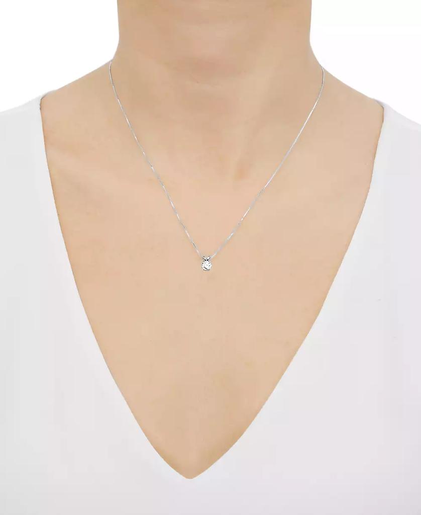 Grown With Love IGI Certified Lab Grown Diamond Solitaire 18" Pendant Necklace (1/2 ct. t.w.) in 14k White Gold or 14k Gold