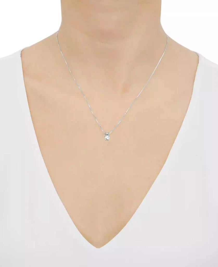 Grown With Love IGI Certified Lab Grown Diamond Solitaire 18" Pendant Necklace (1/2 ct. t.w.) in 14k White Gold or 14k Gold 2