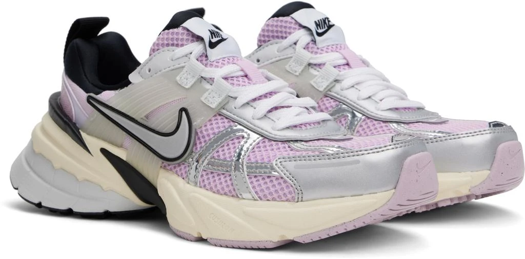 NIKE Purple & Silver V2K Run Sneakers 4