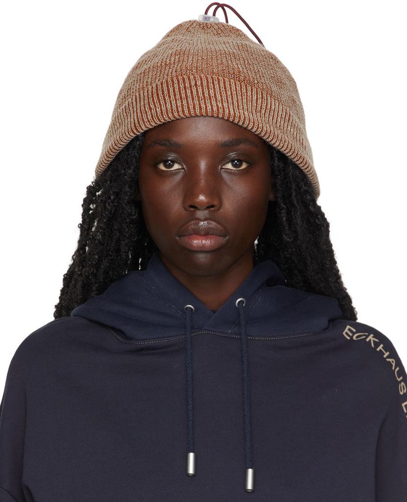 Eckhaus Latta Grey & Orange Stop Beanie