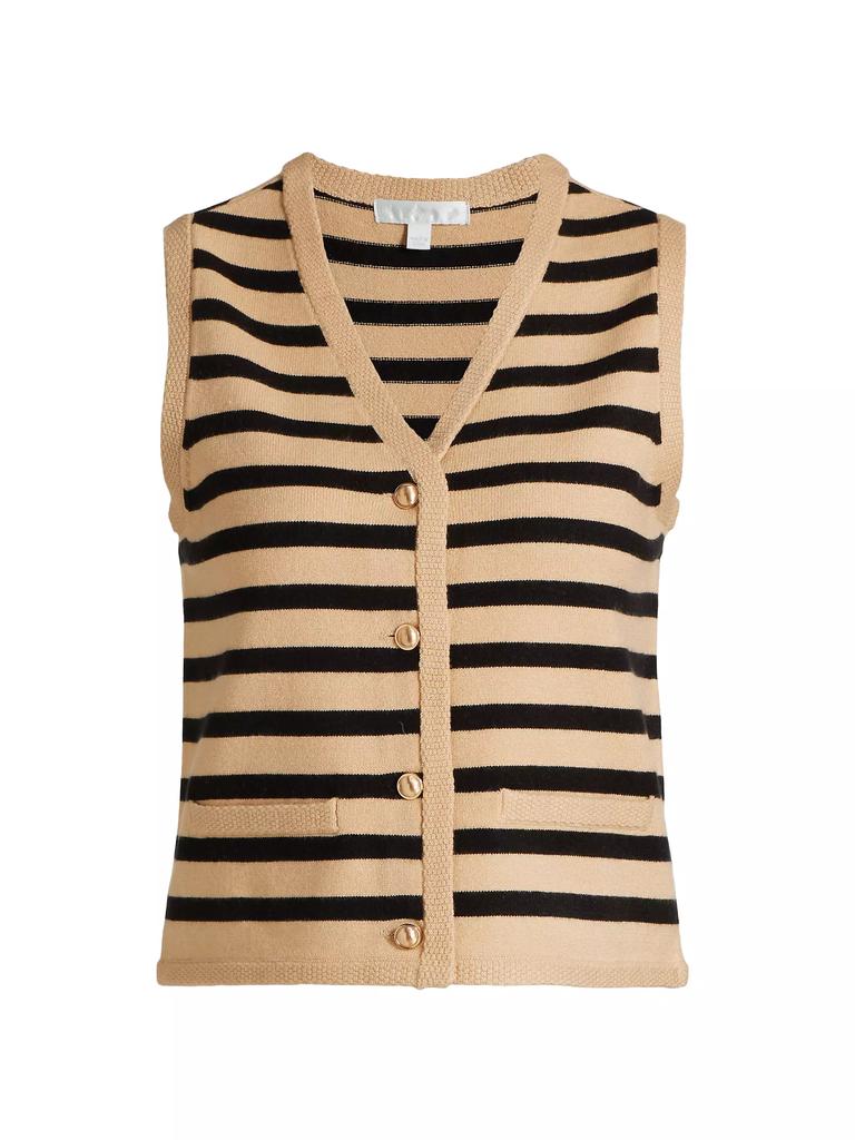 Design History Striped Knit Sweater Vest