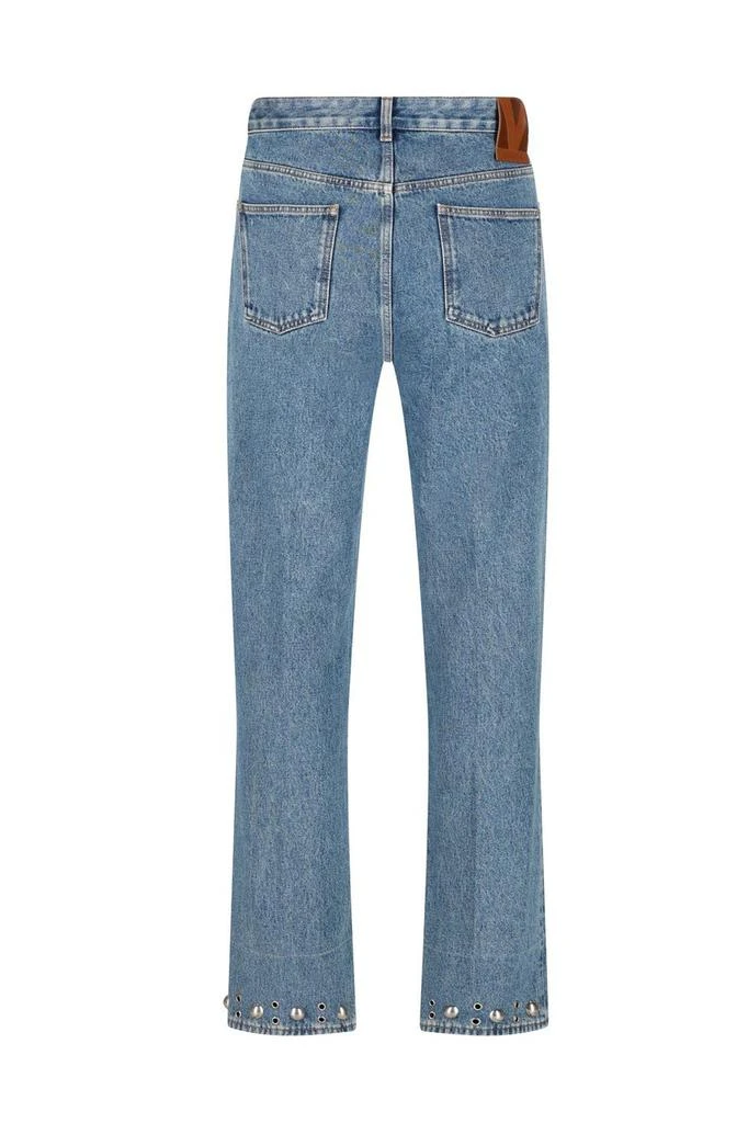 Valentino Valentino Eyelet Detailed Straight-Leg Jeans 2