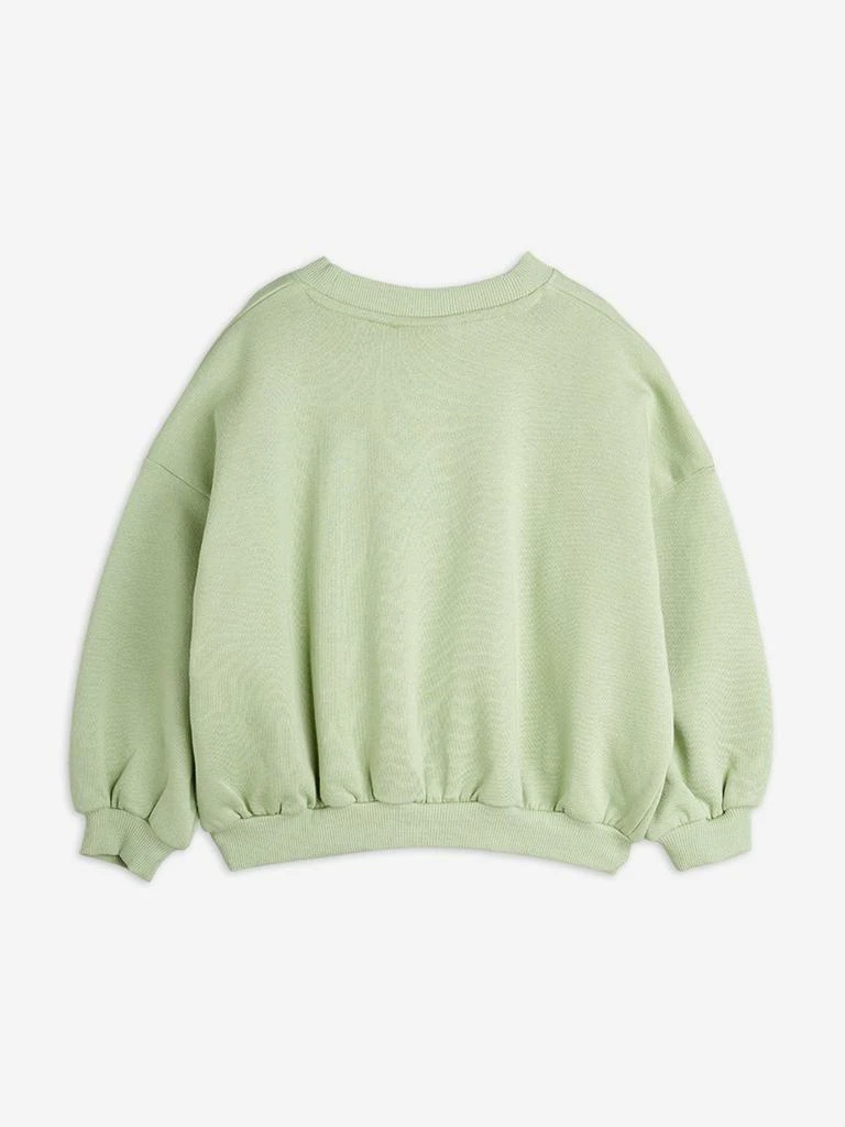 Mini Rodini Girls Violin Sweatshirt in Green 2