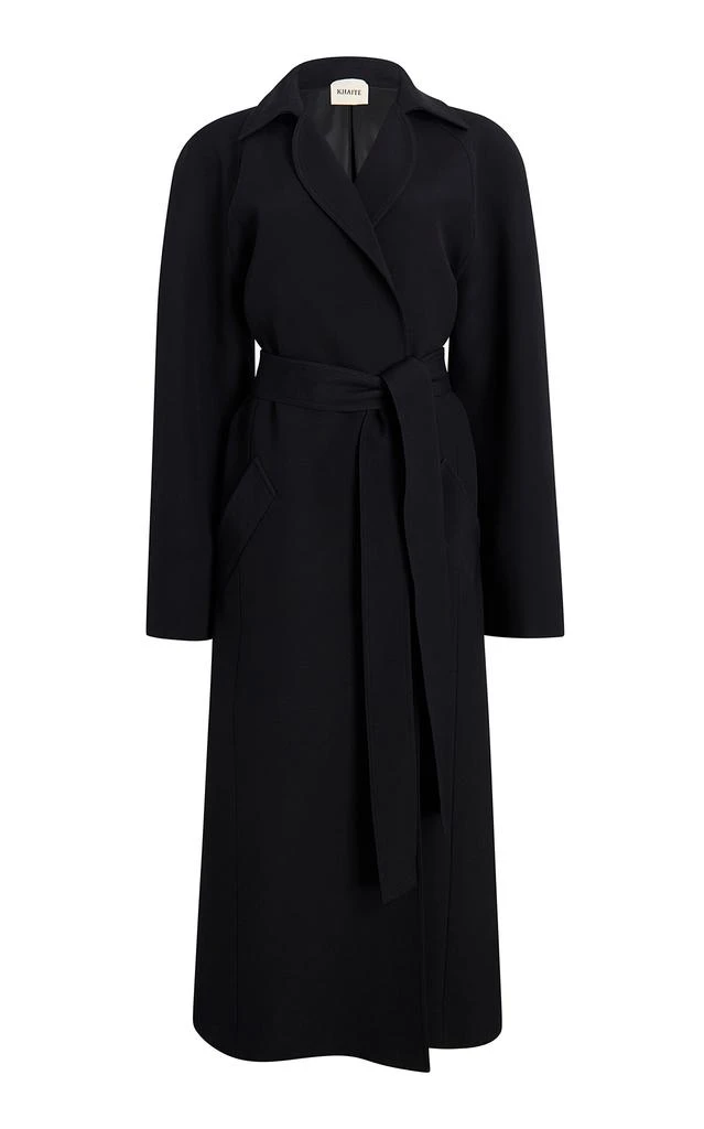 Khaite Khaite - Roth Long Flannel Coat - Black - US 2 - Moda Operandi 1