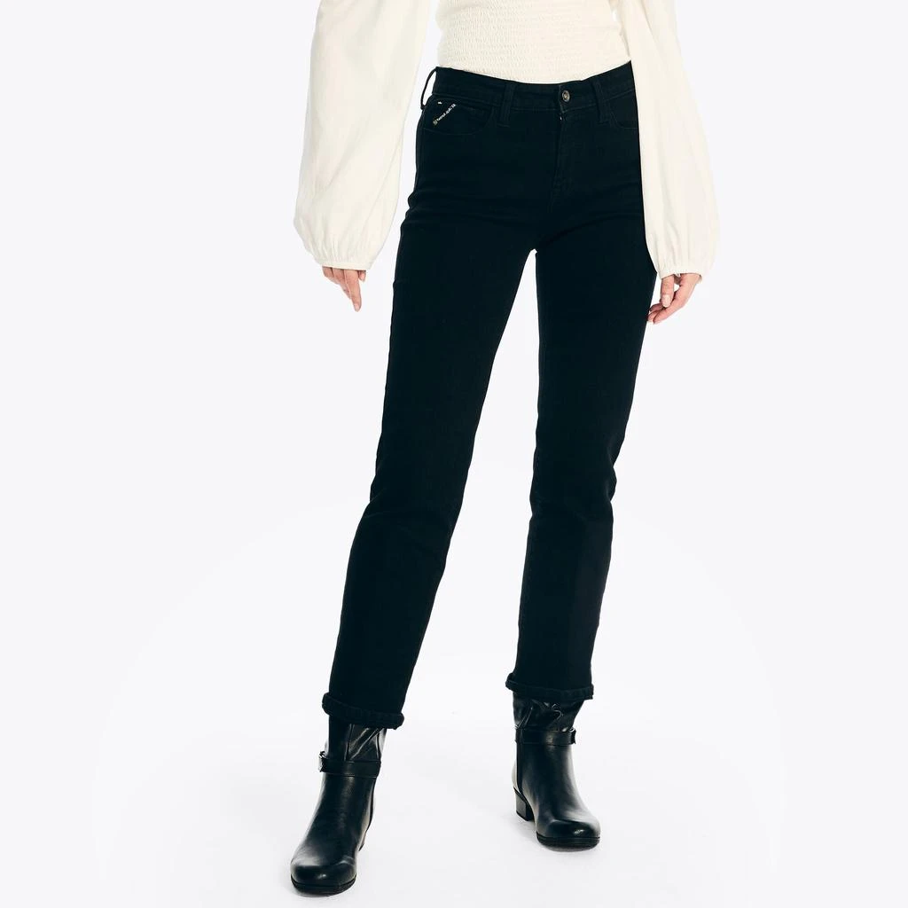 Nautica Womens Sustainably Crafted Mid-Rise Straight Denim 2