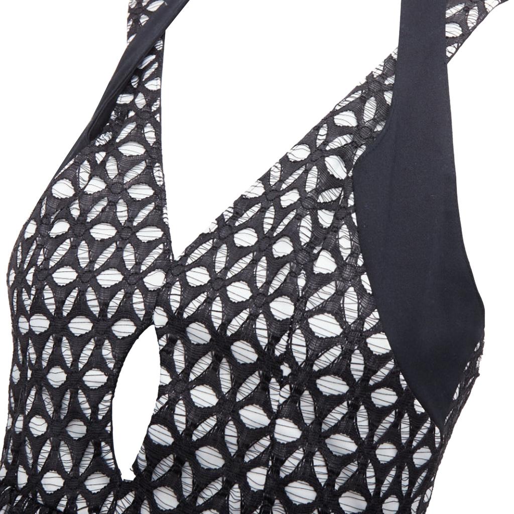 Alice McCall Alice Mccall Dust To Glory Eyelet Overlay Halter Mini Dress