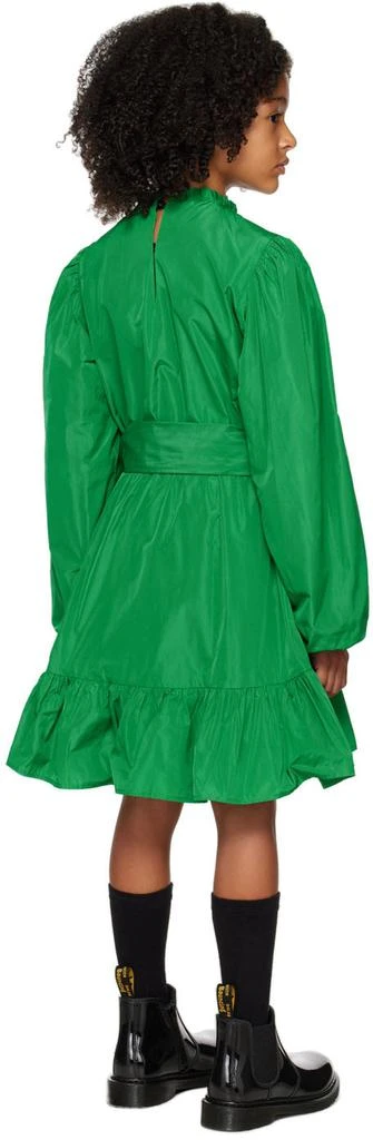 Emerald Green techno fabric girl MSGM dress, 4Y / Green Emerald Green techno fabric girl MSGM dress, 4Y / Green
