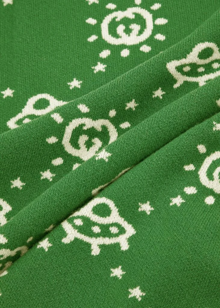 Gucci KIDS GG and UFO-intarsia wool blanket 2