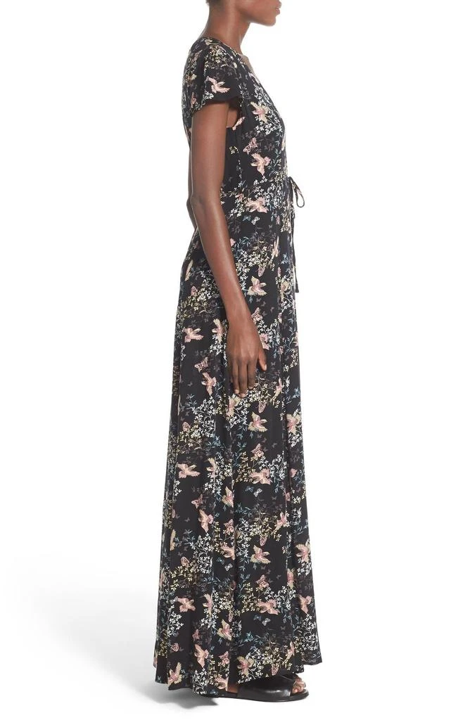Glamorous Floral Print Romper with Maxi Skirt Overlay 4