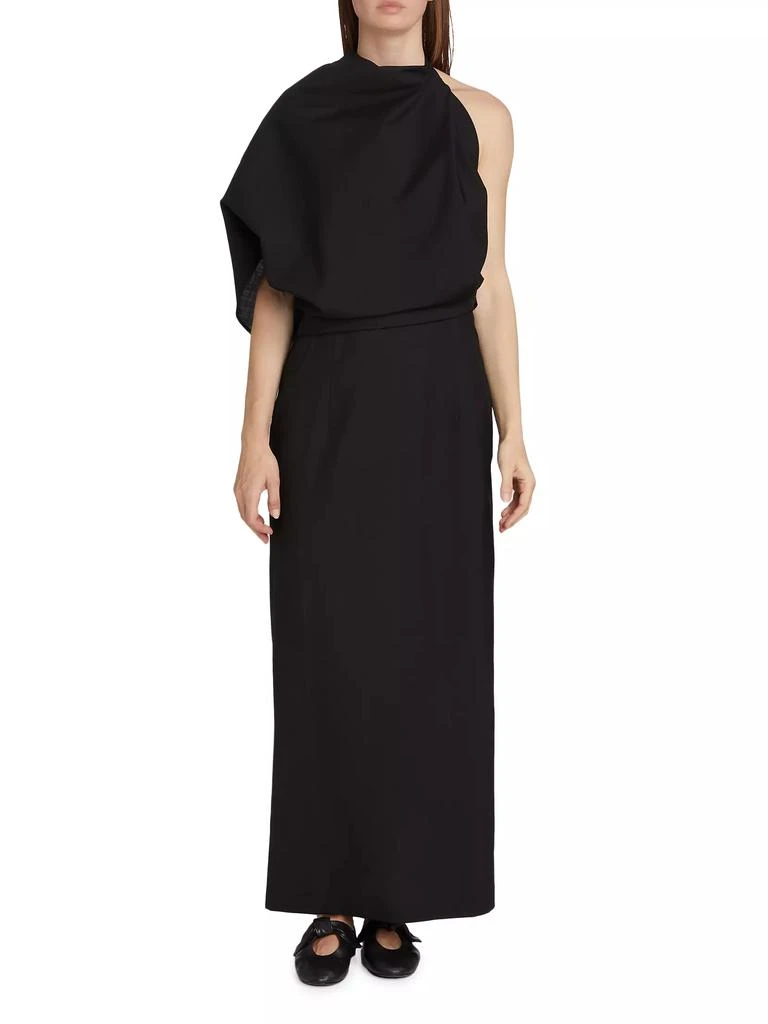 Róhe Draped One-Shoulder Open Back Dress 3