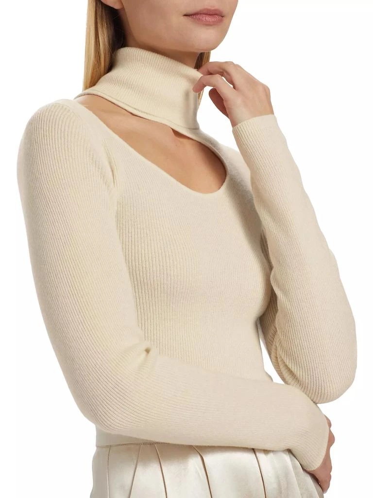 Naadam Wool Cashmere Cut-Out Turtleneck Top 6