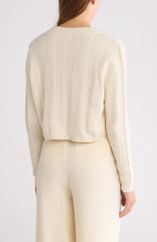 Open Edit Cable Knit Crop Cardigan 2