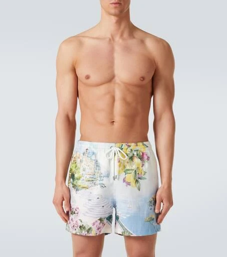 Ralph Lauren Amalfi printed linen swim trunks 2