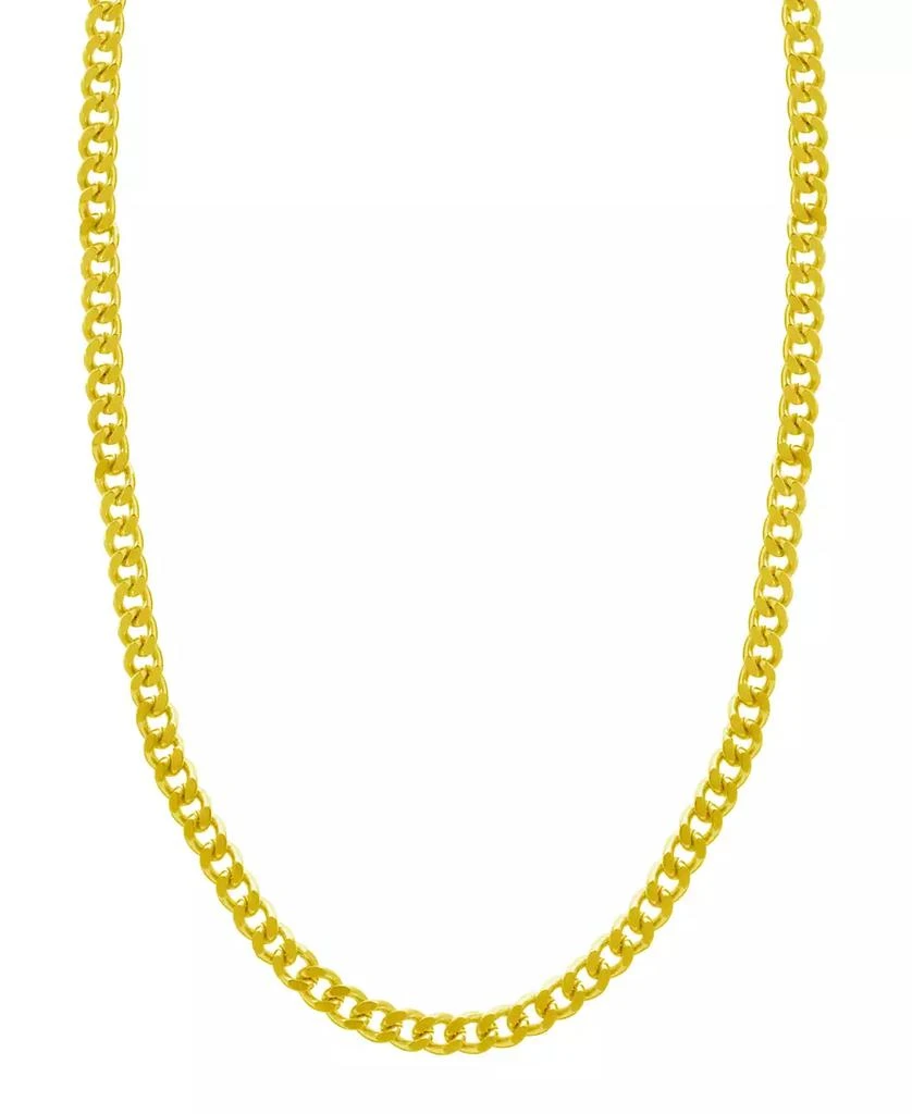 Essentials Curb Chain Necklace, Gold Plate and Silver Plate 18" 1