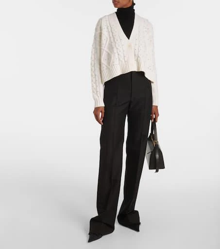 Max Mara Musica cable-knit wool and cashmere cardigan 2