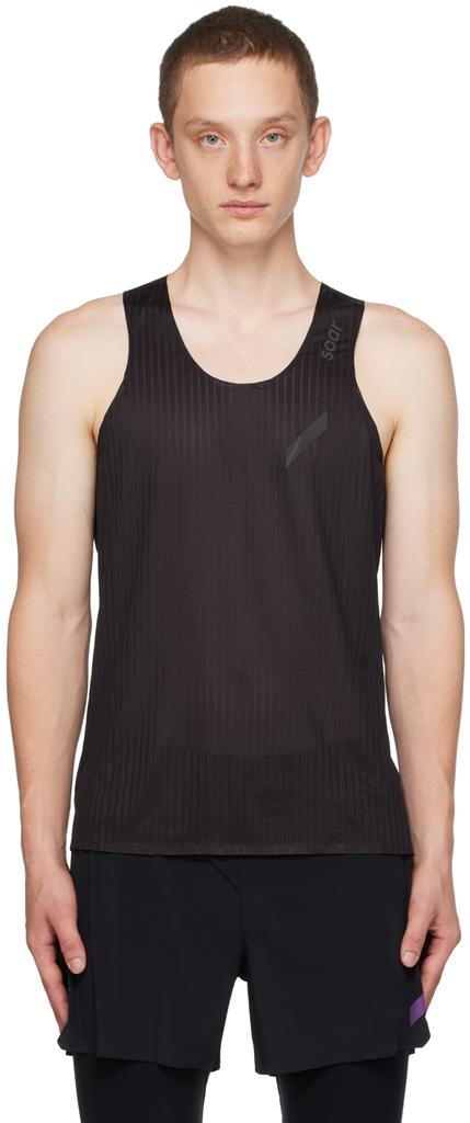 Soar Running Black Scoop Neck Tank Top