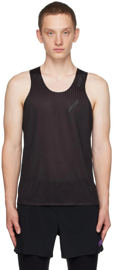 Soar Running Black Scoop Neck Tank Top 1