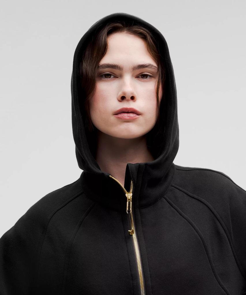 Lululemon Scuba Oversized Half-Zip Hoodie Black-Gold M-L