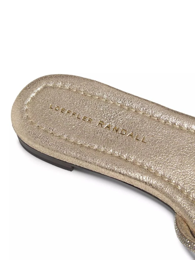 Loeffler Randall Hadley Leather Bow Flat Sandals 6
