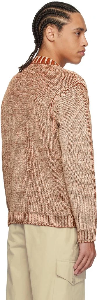 Stone Island Red & White Cotton Chenille Sweater 3