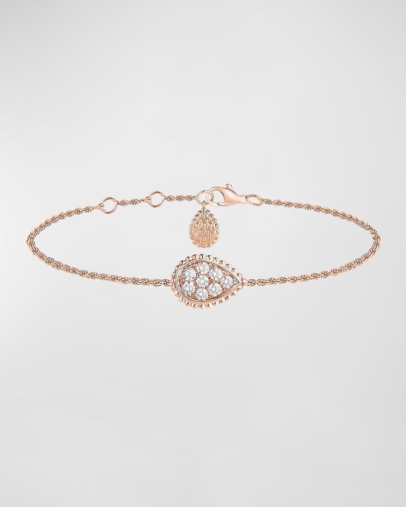 Boucheron Serpent Boheme 18K Rose Gold Diamond Motif Bracelet