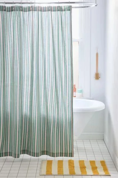 Urban Outfitters Multi-Striped Patterned Shower Curtain 1