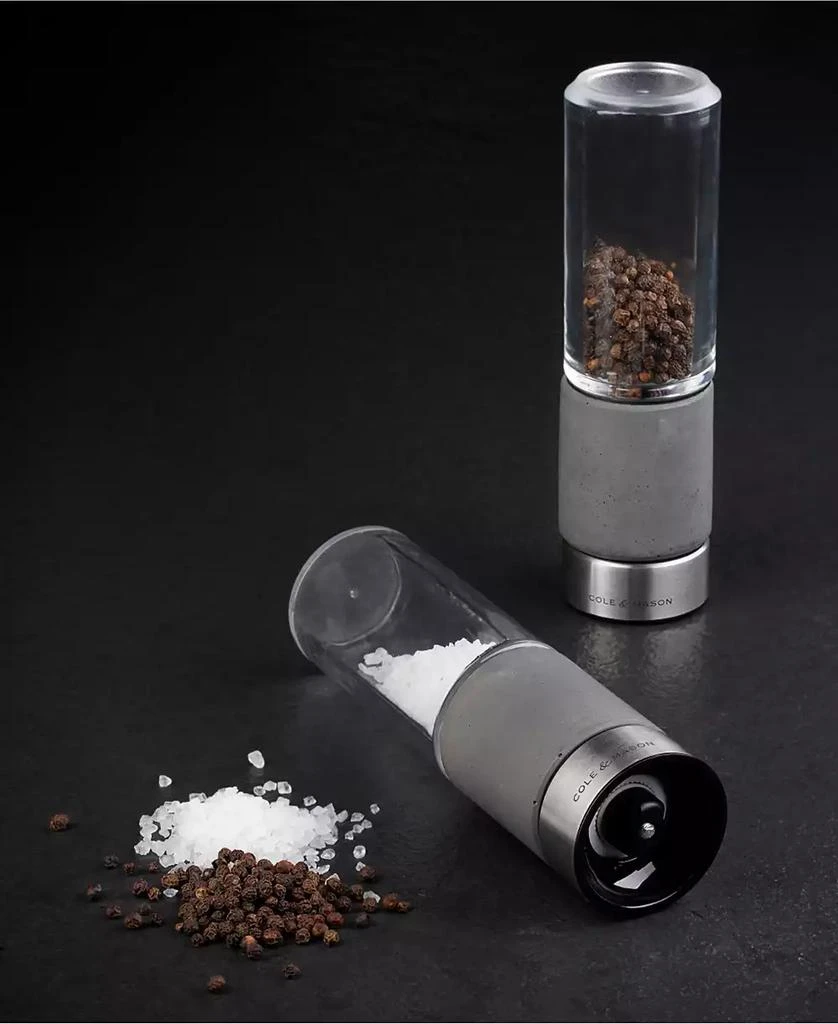 Cole & Mason Regent Concrete Stemless Salt & Pepper Mill Gift Set 6