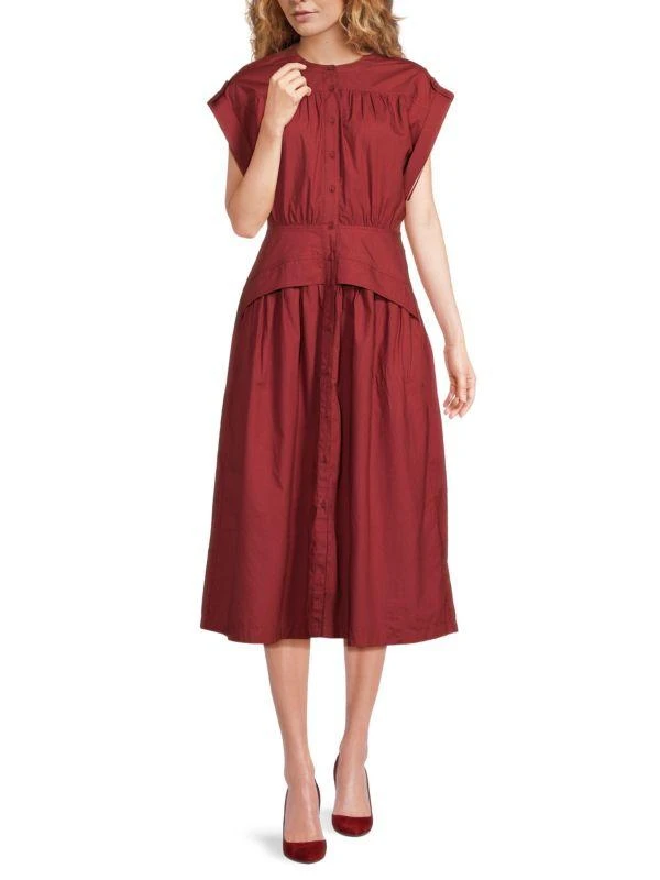 AREA Button Down Midi Dress 1