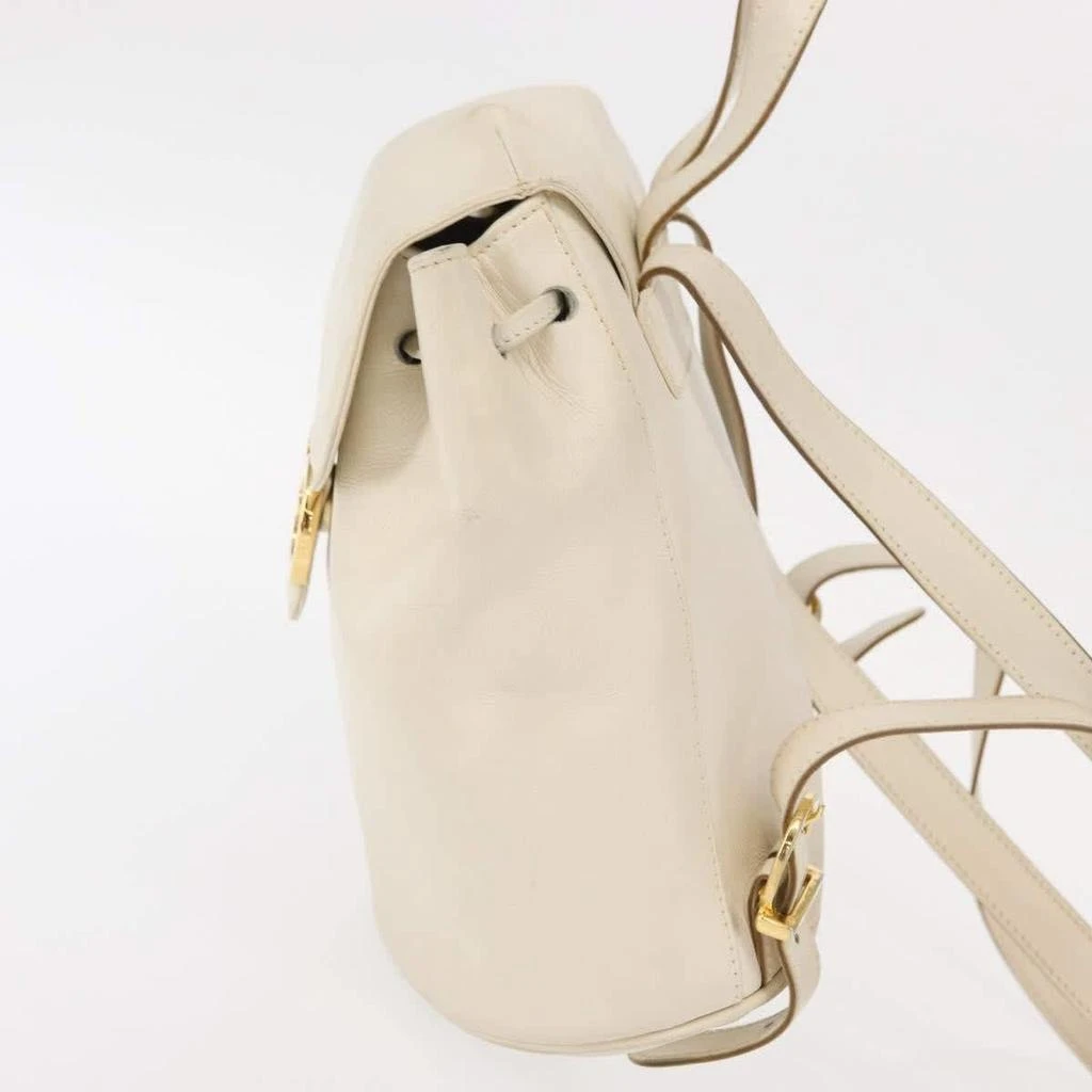 Salvatore Ferragamo Gancini Flap Drawstring Backpack Leather Leather Backpack Bag (Pre-Owned) 3