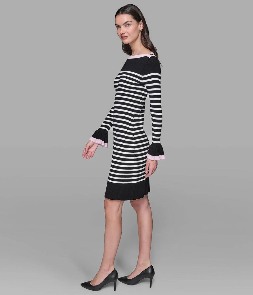 Karl Lagerfeld Paris STRIPED BOATNECK SWEATER DRESS 3