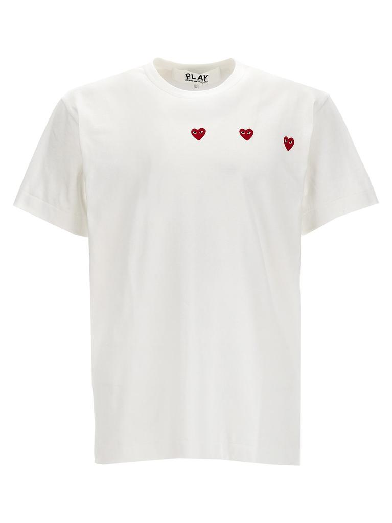 Comme des Garcons Comme des Garçons Play Triple Hearts Crewneck T-Shirt