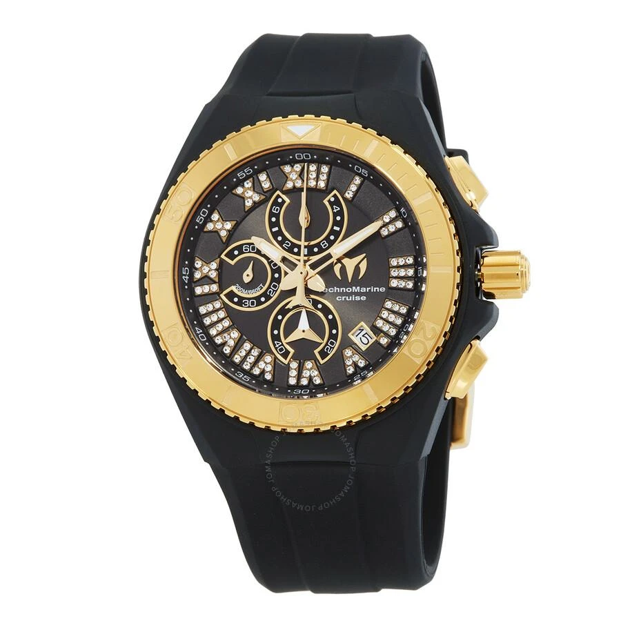 TechnoMarine Cruise Chronograph Quartz Black Mother of Pearl Dial Men's Watch TM-119016 1