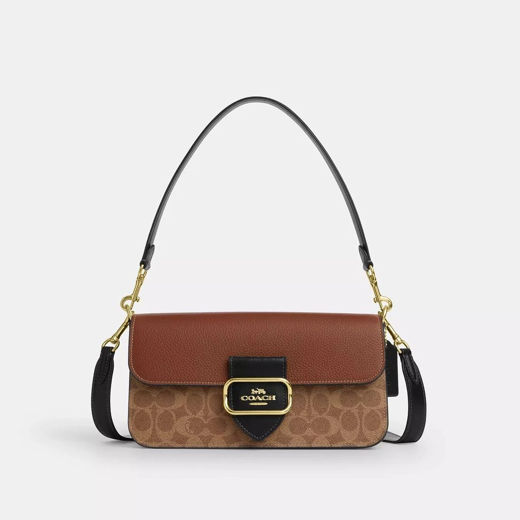 Coach Morgan Shoulder Bag In Colorblock Signature Canvas 1