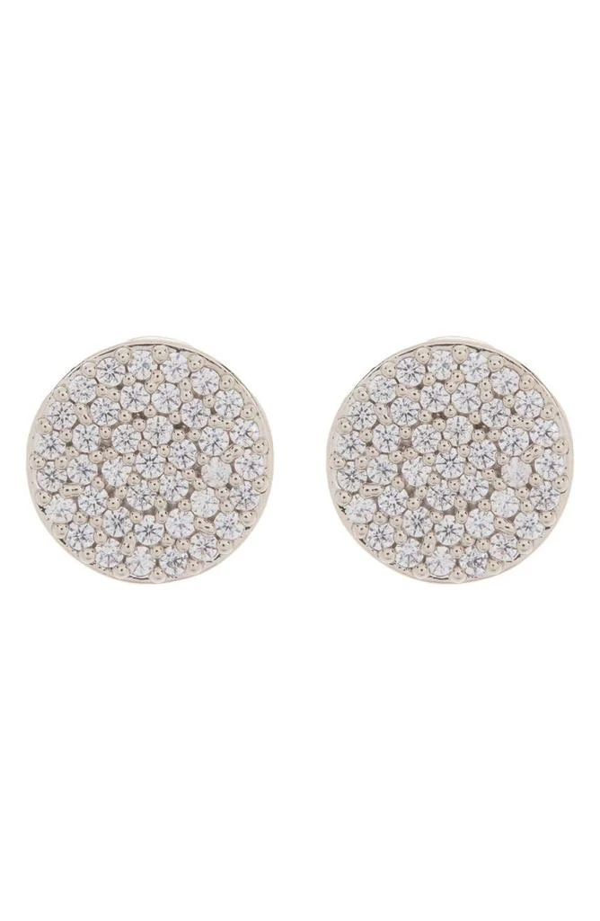 Nadri CZ Pavé Disc Stud Earrings 1