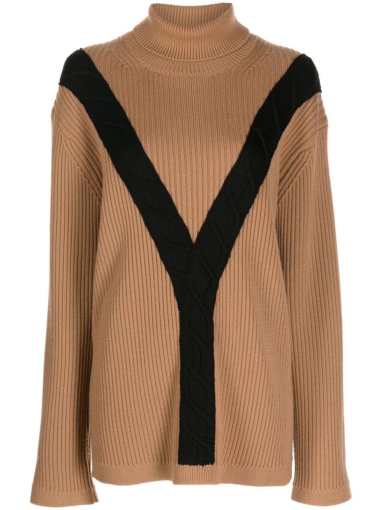 Victor Glemaud stripe-detail wool jumper - women