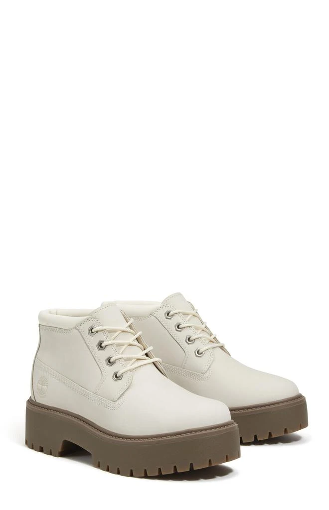 Timberland Women's Natural Stone Street Mid Lace-Up Boots 4