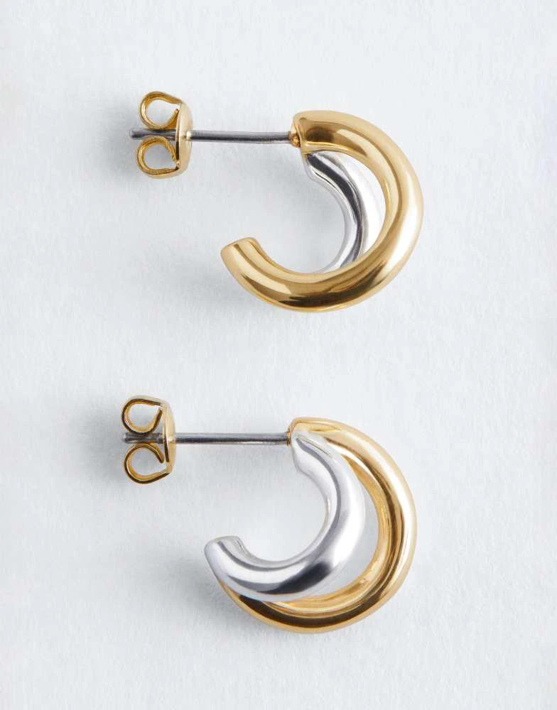 Other Stories
Other Stories small hoop earrings in multi silver and gold 3