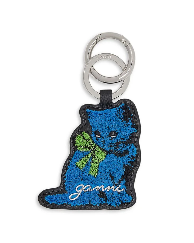 Ganni Blue Kitty Keyring 1