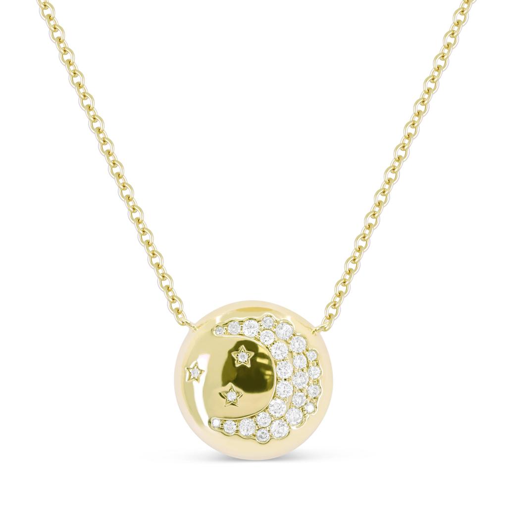 SSELECTS 0.30Ct Diamond 16"pendant Necklace In 14K Yellow Gold