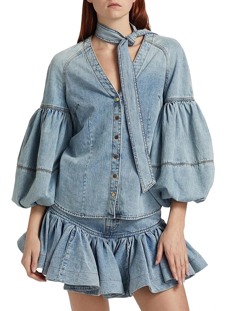 Zimmermann Tied Denim Blouse 3