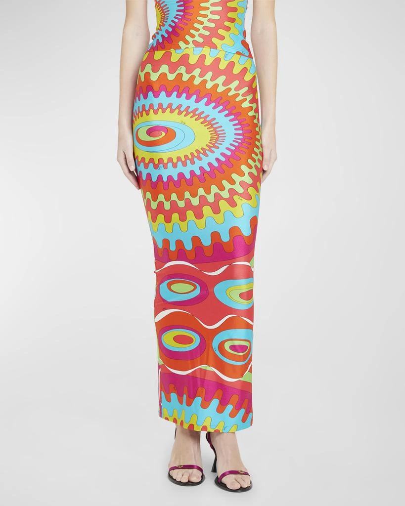 EMILIO PUCCI Abstract-Print Zip-Hem Maxi Skirt 2
