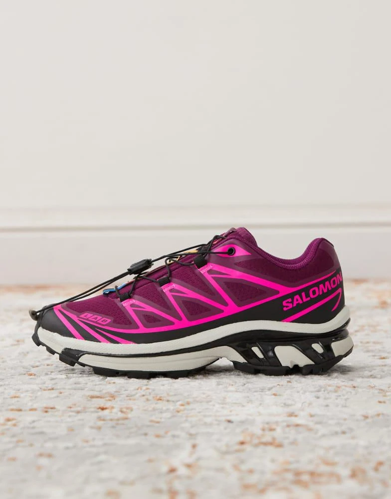 Salomon Salomon XT-6 trainers in purple and neon pink 2