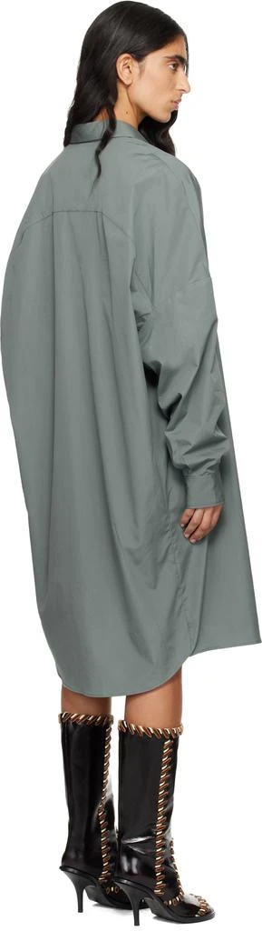 Dries Van Noten Green Cotton Shirt Midi Dress 3