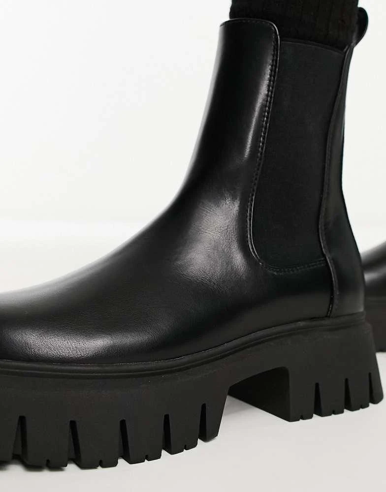 ASOS DESIGN Anthem chunky chelsea boots in black – On Sale  display picture 1