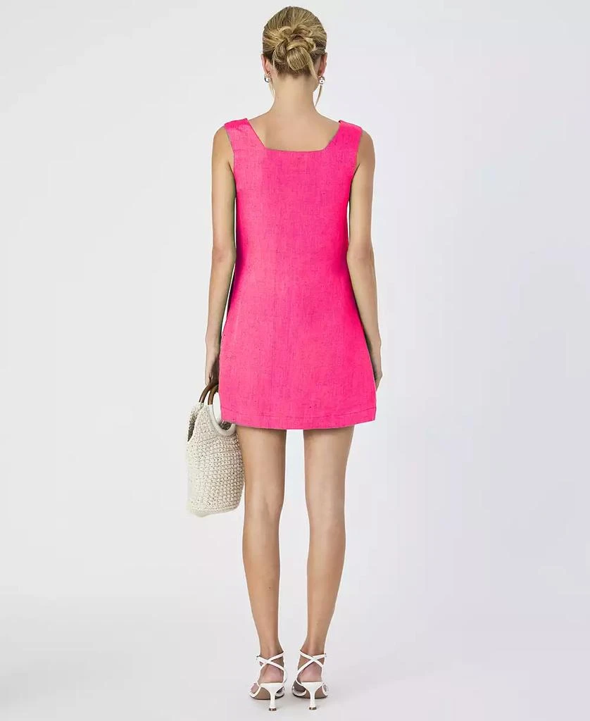 a line midi dress short sleeve Beige Boucle Short Sleeve A Line Midi Dress main image 0